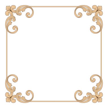 Klasik Barok süsleme vektör 