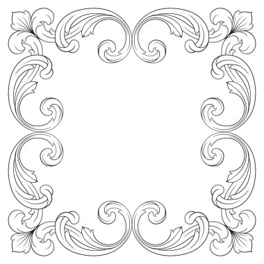 Klasik Barok süsleme vektör 