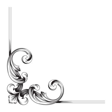 Klasik Barok süsleme vektör 