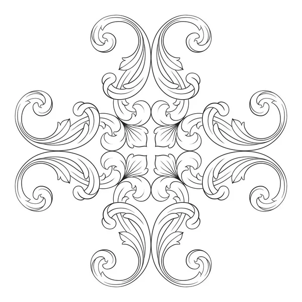 Classical baroque ornament vector — Stock Vector