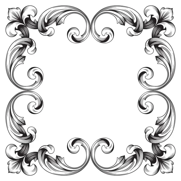 Vettore ornamento barocco classico — Vettoriale Stock