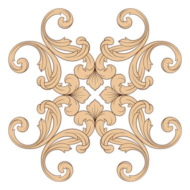 Klasik Barok süsleme vektör 