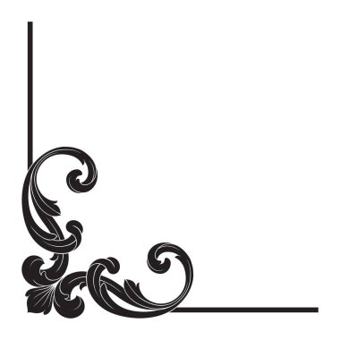 Klasik Barok süsleme vektör 