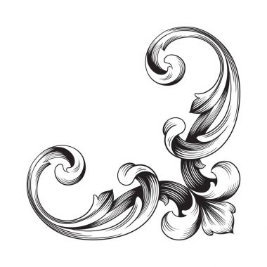 Klasik Barok süsleme vektör 