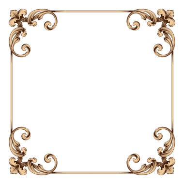 Klasik Barok süsleme vektör 