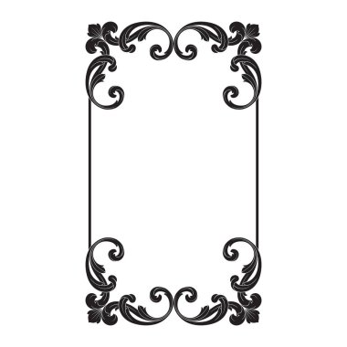 Klasik Barok süsleme vektör 