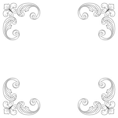 Klasik Barok süsleme vektör 