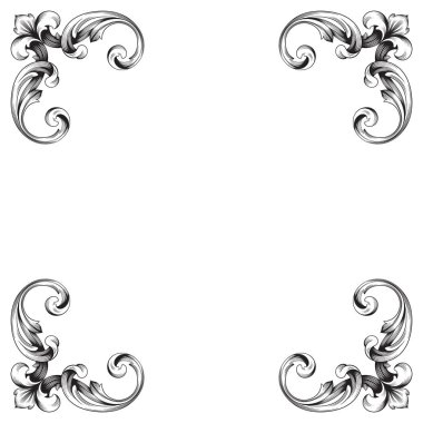 Klasik Barok süsleme vektör 