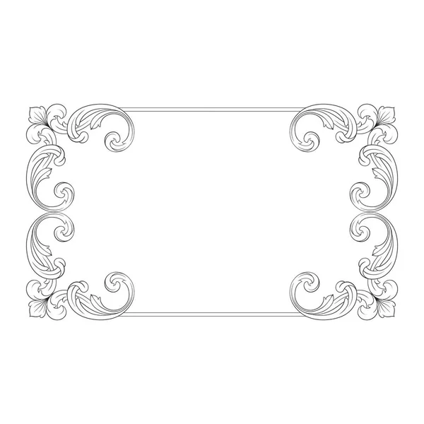 Classical baroque ornament vector — Stock Vector