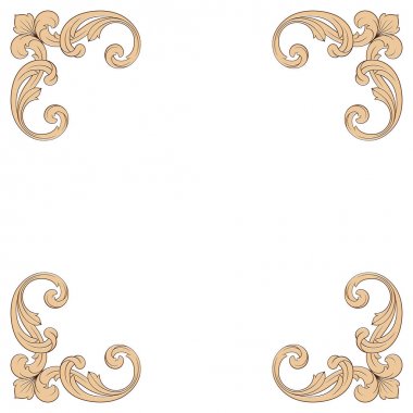 Klasik Barok süsleme vektör 