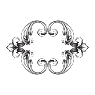 Klasik Barok süsleme vektör 