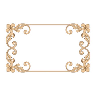 Klasik Barok süsleme vektör 