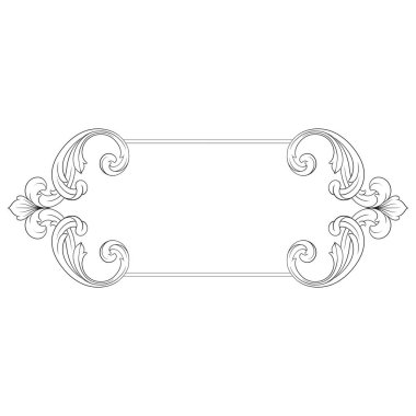 Klasik Barok süsleme vektör 