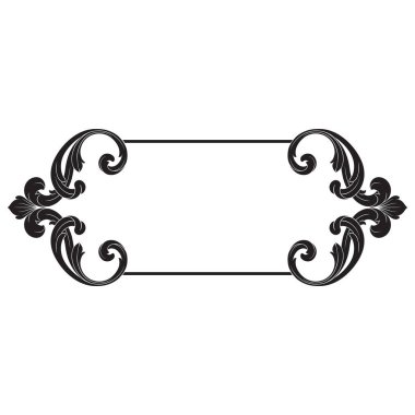 Klasik Barok süsleme vektör 