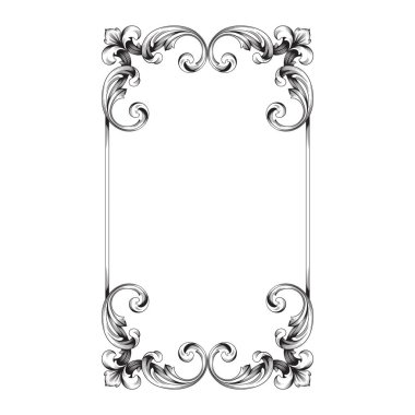 Klasik Barok süsleme vektör 