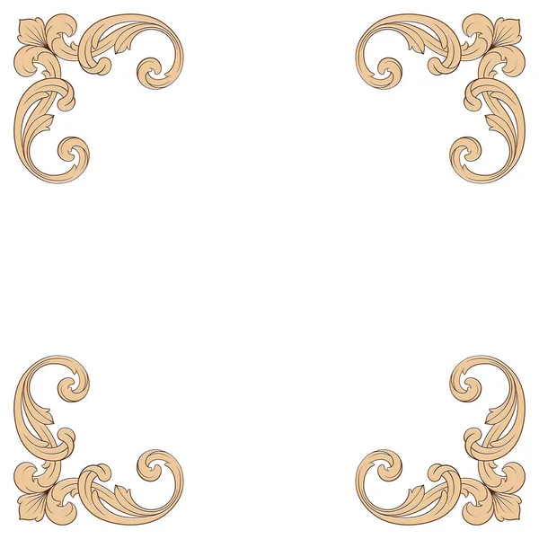 Classical baroque ornament vector — Stock Vector