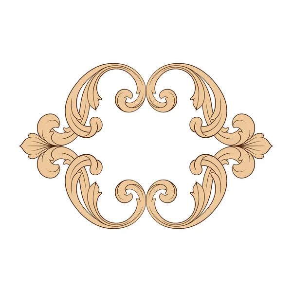 Classical baroque ornament vector — Stock Vector