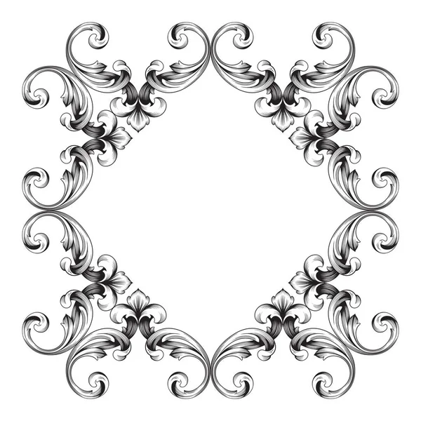 Klassieke Barok ornament vector — Stockvector