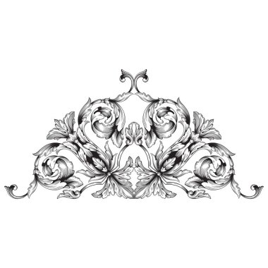 Klasik Barok süsleme vektör 