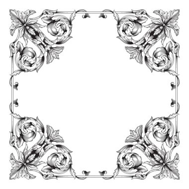 Klasik Barok süsleme vektör 