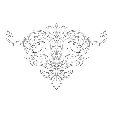 Klasik Barok süsleme vektör 