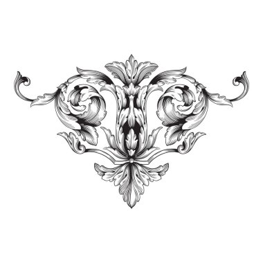 Klasik Barok süsleme vektör 