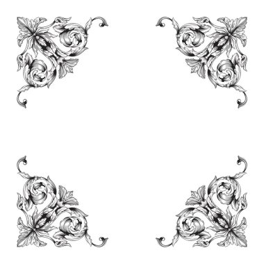 Klasik Barok süsleme vektör 