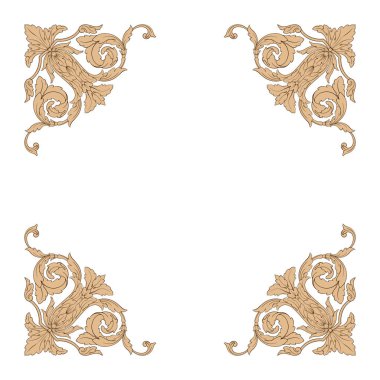 Klasik Barok süsleme vektör 