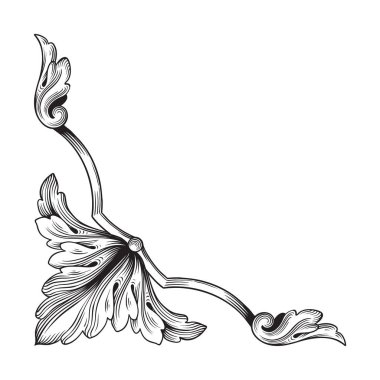 Klasik Barok süsleme vektör 