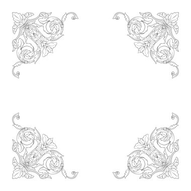 Klasik Barok süsleme vektör 