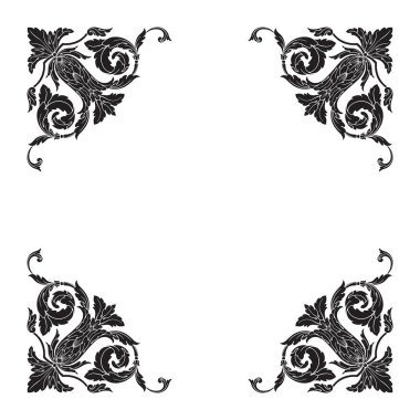 Klasik Barok süsleme vektör 