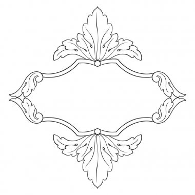 Klasik vintage Barok süsleme.