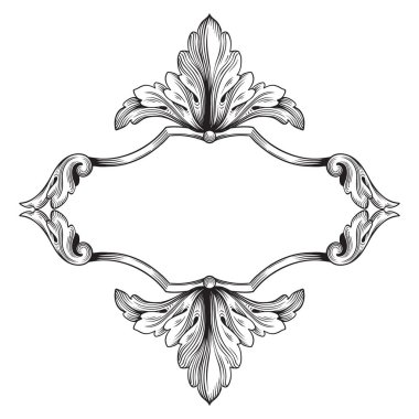 Klasik vintage Barok süsleme.