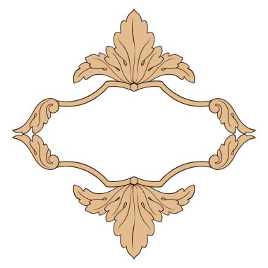 Klasik vintage Barok süsleme.