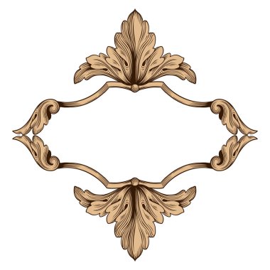 Klasik vintage Barok süsleme.