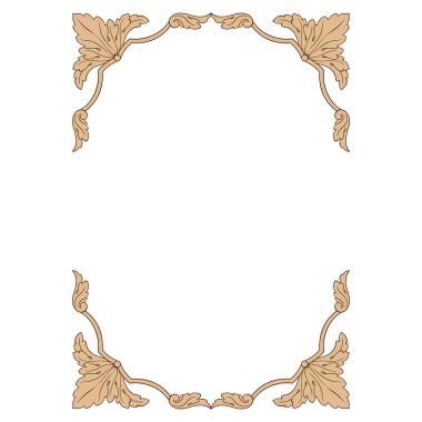 Klasik vintage Barok süsleme.