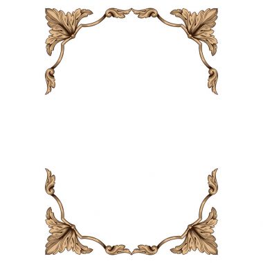 Klasik vintage Barok süsleme.