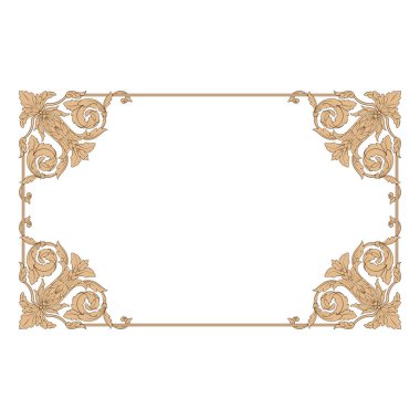 Klasik vintage Barok süsleme.