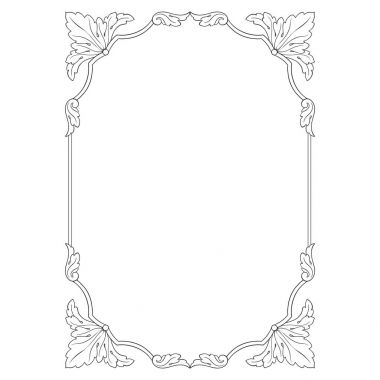 Klasik vintage Barok süsleme.