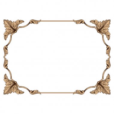 Klasik vintage Barok süsleme.