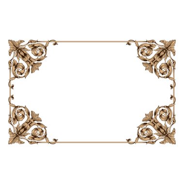 Klasik vintage Barok süsleme.