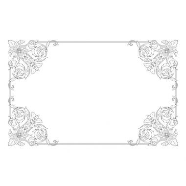 Klasik vintage Barok süsleme.