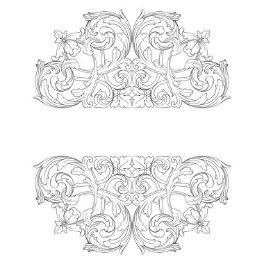 Klasik Barok süsleme vektör 