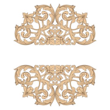 Klasik Barok süsleme vektör 