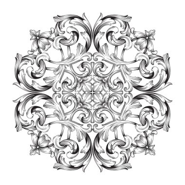 Klasik Barok süsleme vektör 