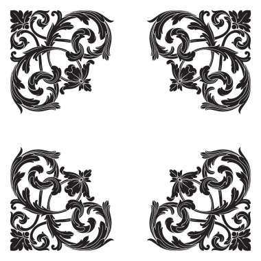 Klasik Barok süsleme vektör 