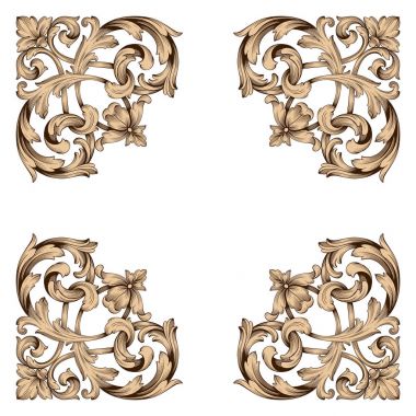 Klasik Barok süsleme vektör 