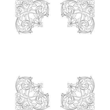 Klasik Barok süsleme vektör 