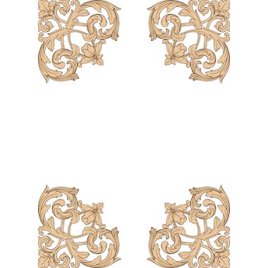 Klasik Barok süsleme vektör 