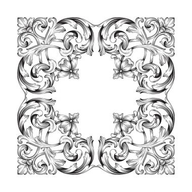 Klasik Barok süsleme vektör 